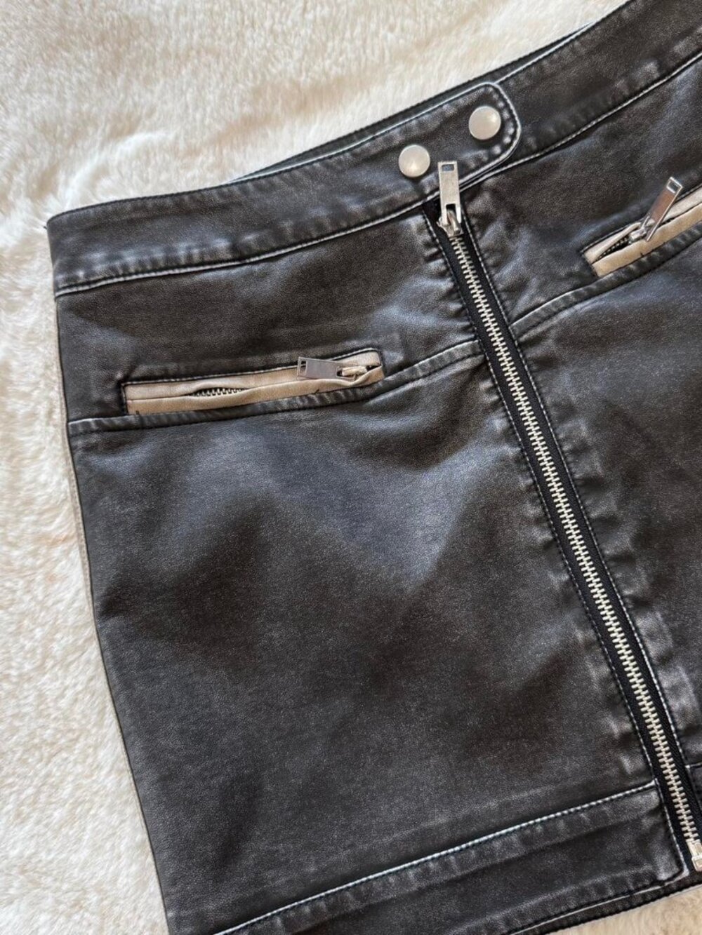 SO Black Faux Leather Mini Skirt NWT 9